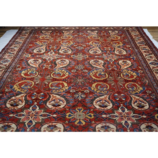 Fine Antique Persian Sultanabad Mahal Rug 10'3'' X 16'10'' For Sale - Image 10 of 11