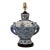 Large Scale Chinoiserie Blue and White Porcelain Table Lamp With Sculptural Bird Handles For Sale