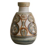 Danish Abstract Motif Ceramic Vase by Noomi Backhausen for Soholm Stentøj, 1970s For Sale