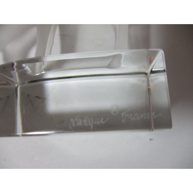 Glass Lalique Deer Crystal Figurine For Sale - Image 7 of 13