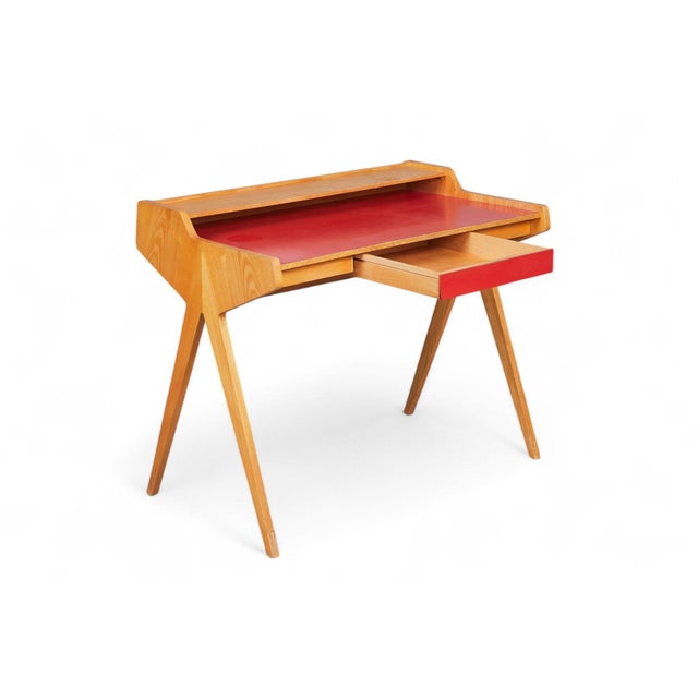 Mid-Century Modern Helmut Lagg "Lady Desk" in Solid Pine For Sale - Image 3 of 4