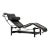 Cassina Lc4 Black Leather Chaise Lounge Chair by Le Corbusier 2006 For Sale