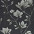 Harlequin Lotus Wallpaper in Onyx/Silver For Sale