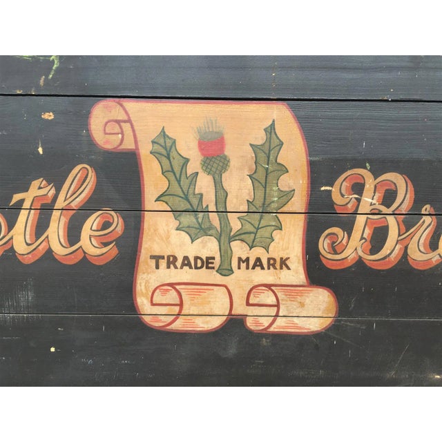 Antique Hand-Painted Brewery Sign – Maclay & Co. LTD Thistle Brewery, Scotland, C. Late 19th / Early 20th Century For Sale - Image 4 of 10