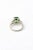 Metal Cushion Shaped 2.78 Carat Tsavorite Garnet Diamond Platinum Ring size 4.5 For Sale - Image 7 of 9