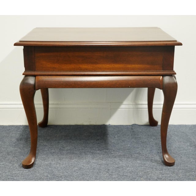 Cresent Furniture Solid Cherry Traditional Style 22" Accent End Table For Sale - Image 9 of 12