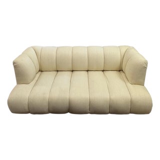 Vintage Creme Channel Sofa For Sale
