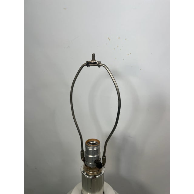 1960s Mid Century White Ceramic Table Lamp For Sale - Image 5 of 9