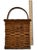 Outstanding Antique American Pennsylvania Amish Hand Woven Alder & Ash Wood Splint Picnic Basket Circa Late 1800s For Sale - Image 17 of 18
