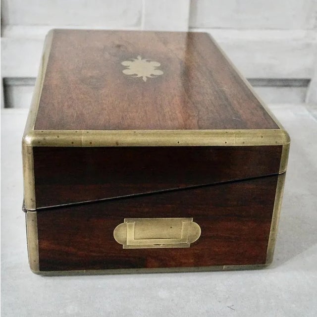 Hollywood Regency Large Antique Middleton Writing Slope, 1820 For Sale - Image 3 of 12