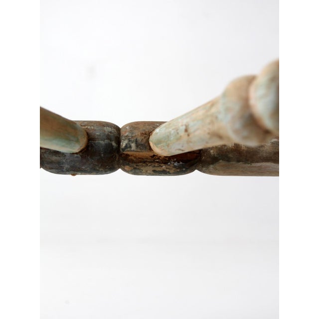 Antique Primitive Demi Lune Console Table For Sale - Image 13 of 18