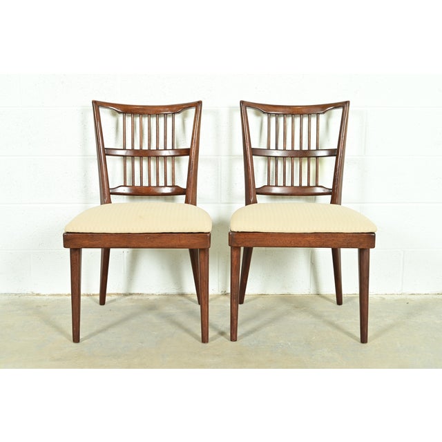 Paul McCobb Style Mid-Century Modern Spindle Back Side Chairs or Dining Chairs, Pair For Sale - Image 12 of 12