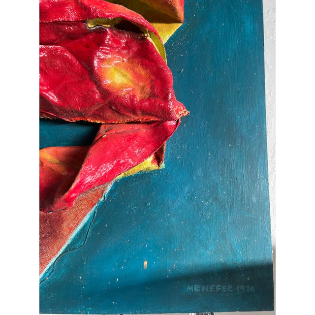 1970s Set of 3 E. Menefee Mixed-Media Relief Assemblage Paintings 1970-1975 For Sale - Image 5 of 14