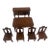 Doll House Furniture by StromBecker. Dining Table With 4 Matching Chairs and Dining Hutch For Sale
