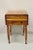 Wood Antique Victorian Chestnut Drop Leaf Work Table Side Table With 2 Drawers For Sale - Image 7 of 13