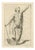 Anatomical Male Figure Study with Raised Arm, 1745, Paper For Sale