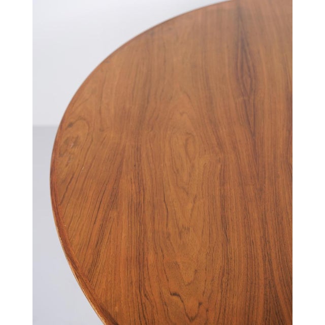 Round Rosewood Dining Table from Sannemanns Møbelfabrik, 1980s For Sale - Image 6 of 8