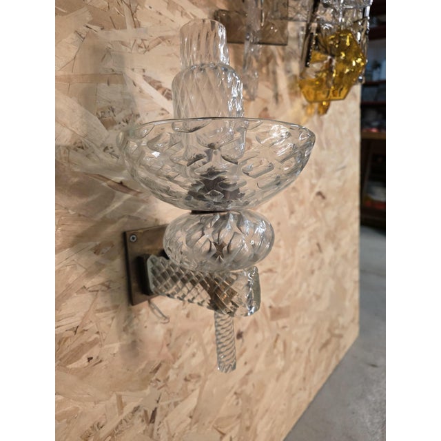 Diamante Glass Wall Lamp by Carlo Scarpa for Venini, 1930s For Sale - Image 12 of 18