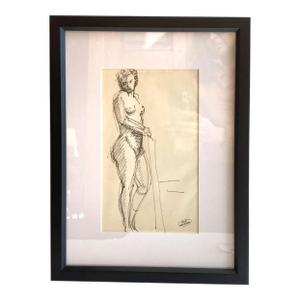Early 20th Century Andre Derain Ink on Paper Drawing, Femme Nue Debout