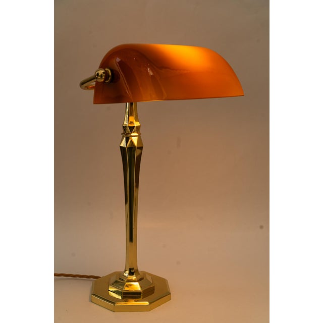 Banker Table Lamp with Glass Shade, Vienna, 1920s For Sale - Image 18 of 18
