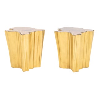 Brabbu "Sequoia" Side Tables, Pair For Sale