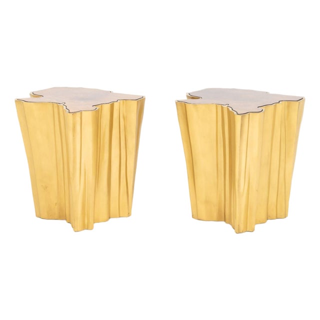 Brabbu "Sequoia" Side Tables, Pair For Sale