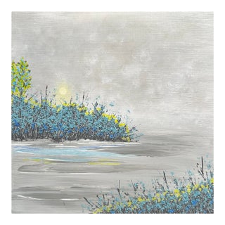 Daydreams Acrylic Landscape Painting on Canvas 8" X 8" Original Artwork Unframed For Sale