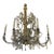 19th C. Italian Giltwood and Crystal Chandelier From Genoa For Sale