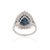 Victorian Natural 18k White Gold 8.42ct Blue Sapphire & Diamond Art Deco Ring Size 4 For Sale - Image 9 of 17