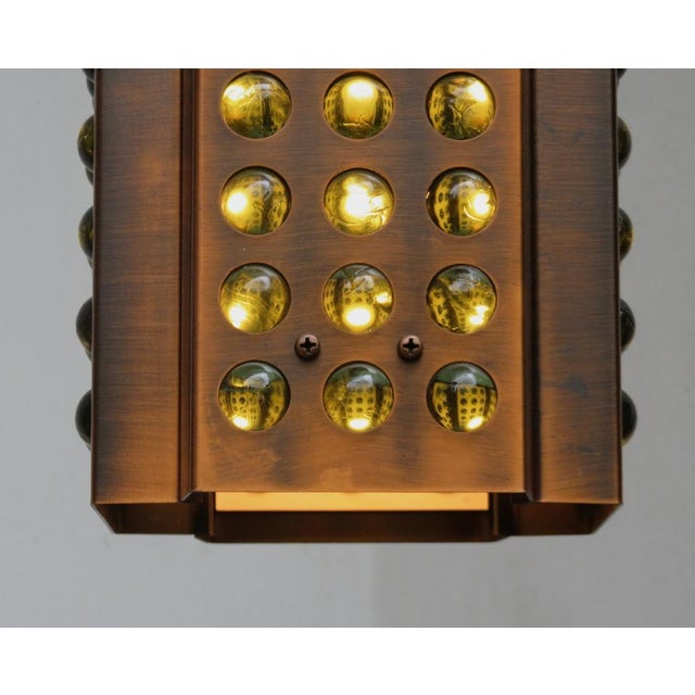 Ceiling Lights in Green Cropped Glass Balls, Set of 2 For Sale - Image 11 of 18