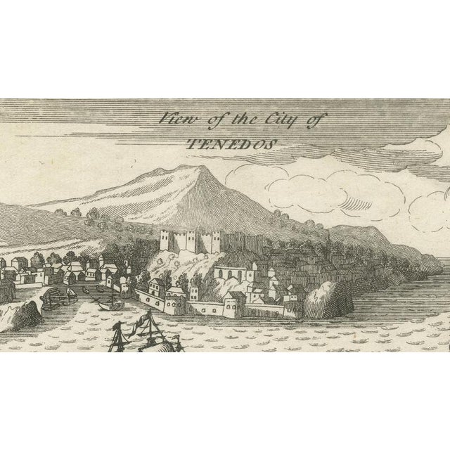 Antique St Eustatius Caribbean View with Ships Harbor, 1717 For Sale - Image 6 of 9