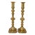 1970s Tall Brass Candle Holders - A Pair For Sale