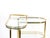 Midcentury Brass and Glass Italian Swing Out Bar Cart For Sale - Image 4 of 12