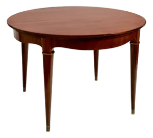 Vintage Italian Round Wooden Dining Table, 1960s