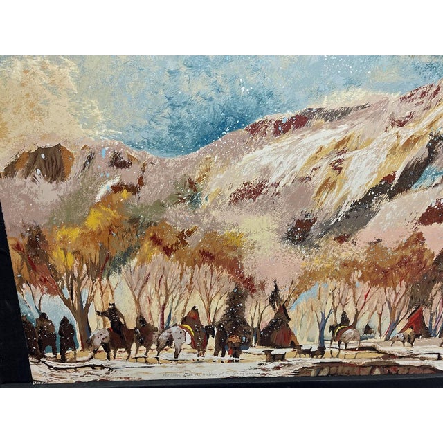 1990s 1990s Earl Biss "Red Lodge With the Melting of the Spring Snow" Limited Edition Silkscreen For Sale - Image 5 of 6