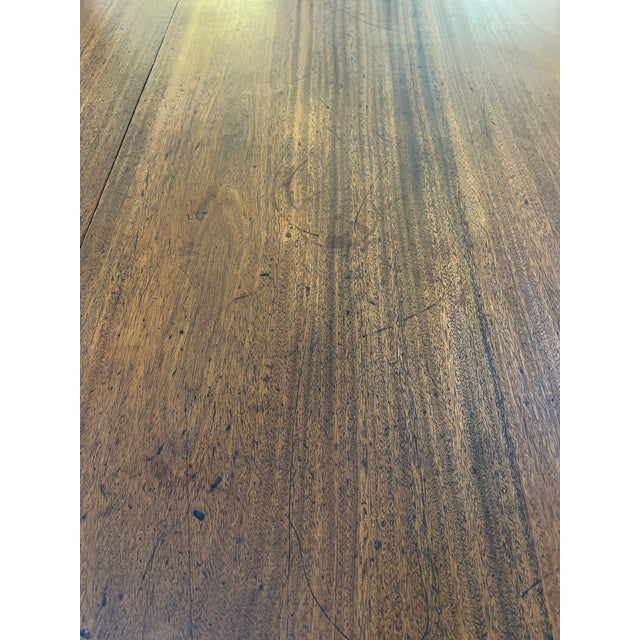 Pre 1850 Duncan Phyfe Style Double Pedestal Extension Dining Table For Sale - Image 9 of 12