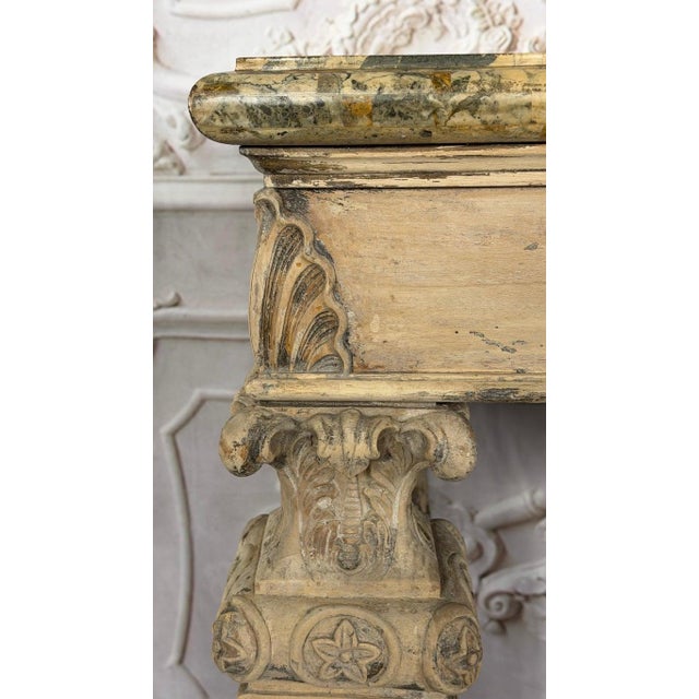 Wood Pair of French Baroque Louis XIV Style Console Tables For Sale - Image 7 of 18