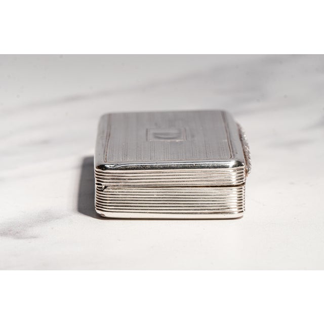 Wonderful English Engine Turned Antique Sterling Silver Snuff Box Tobacciana Engraved Presentation Dedication 1839 For Sale - Image 11 of 12