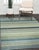 Ivory 6x9 Zinnia Striped Green Geometric Contemporary Handmade Wool Carpet Rug For Sale - Image 8 of 13