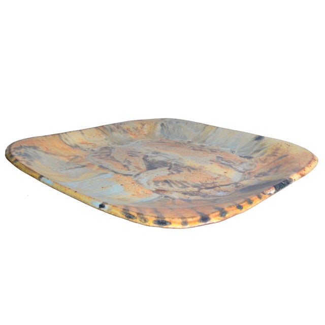Decorative Glazed Grès Porcelain Stoneware Nude Woman Plate made in Italy. Grès Porcelain stoneware is a ceramic with a...