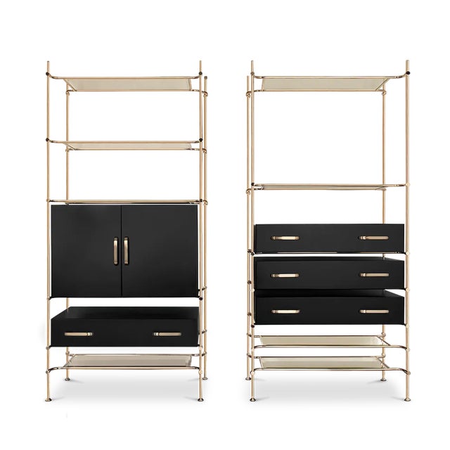 Not Yet Made - Made To Order Mulligan Bookcases by Essential Home, Set of 2 For Sale - Image 5 of 5