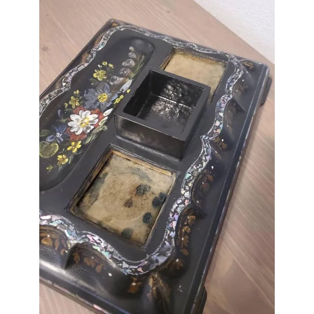 19th Century English Victorian Mop Double Inkwell For Sale - Image 9 of 11