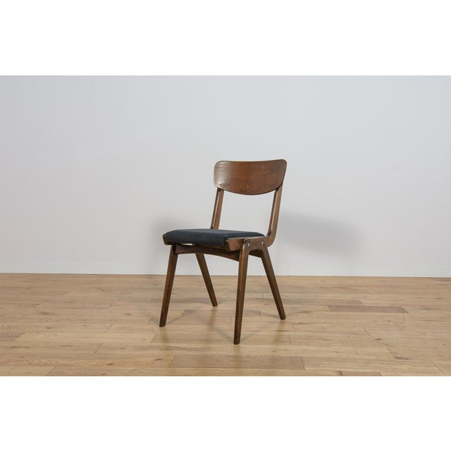 Wood Boomerang Dining Chairs from Gościcńskie Furniture Fabryki, 1960s, Poland, Set of 6 For Sale - Image 7 of 18