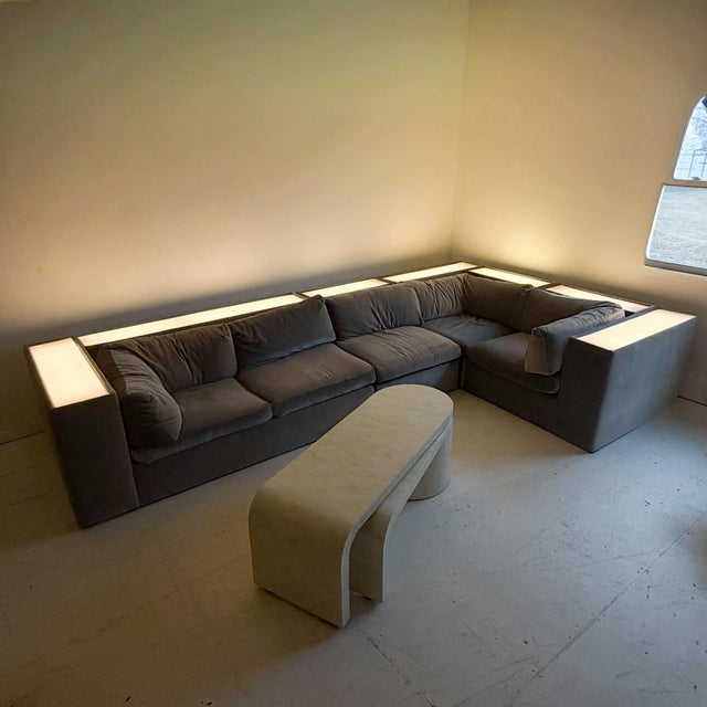 Thayer Coggin 1970s Light Up Milo Baughman Couch for Thayer Coggin Modular Sectional For Sale - Image 4 of 13