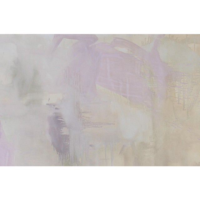 Sweet Dreams By Trixie Pitts Large Neutral Abstract Oil Painting