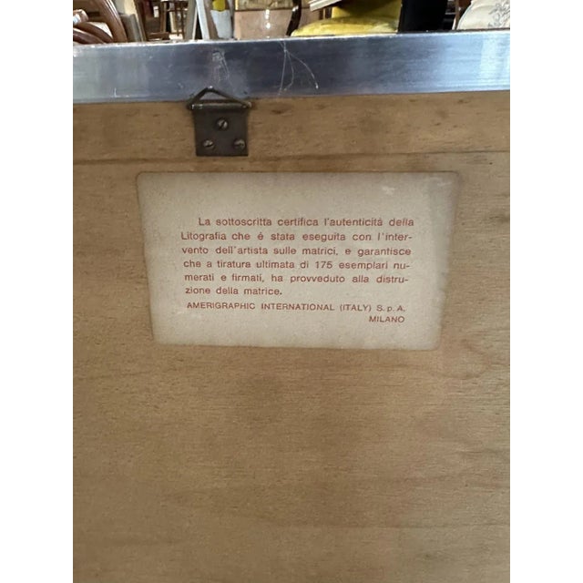 Giuseppe Ajmone, Figure, 1970s, Color Lithograph, Framed For Sale - Image 3 of 10