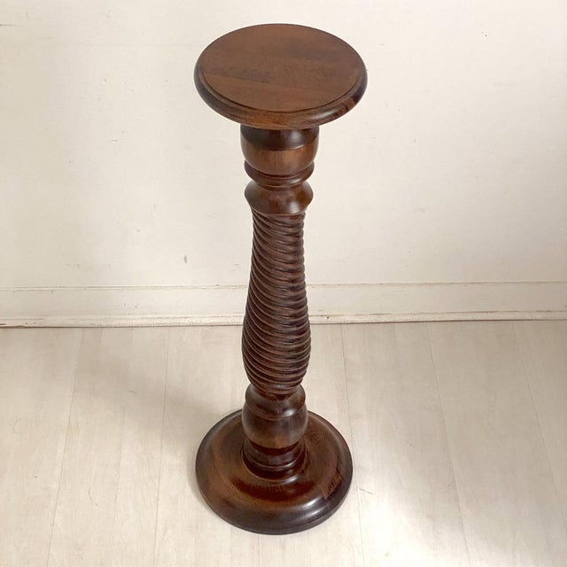 Vintage Oak Side Table, 1970s For Sale - Image 4 of 9