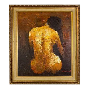 Edward Barton Seated Female Portrait Oil on Canvas, Signed 1980's