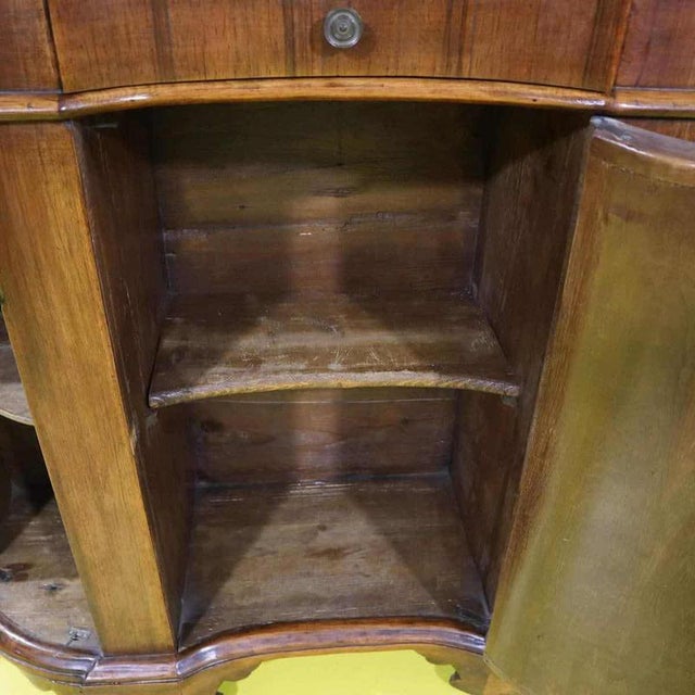 Wood Credenza with 3 Shaped Doors For Sale - Image 14 of 18