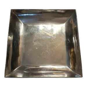 Large Heavy Vintage 1960s Chrome Vase or Tray Centerpiece